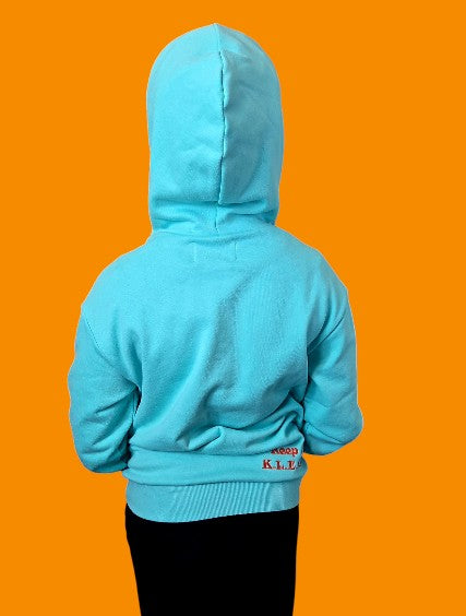 Kid's Swan Patch Hoodie ( Aqua Blue)