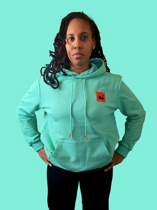 The Swan Patch Hoodie (Aqua Green)