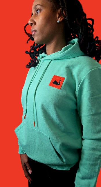 The Swan Patch Hoodie (Aqua Green)