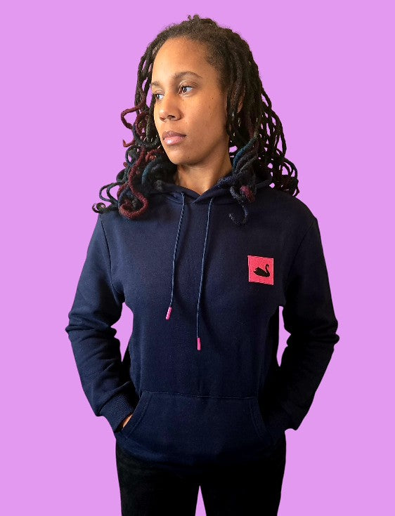 The Swan Patch Hoodie (Navy)