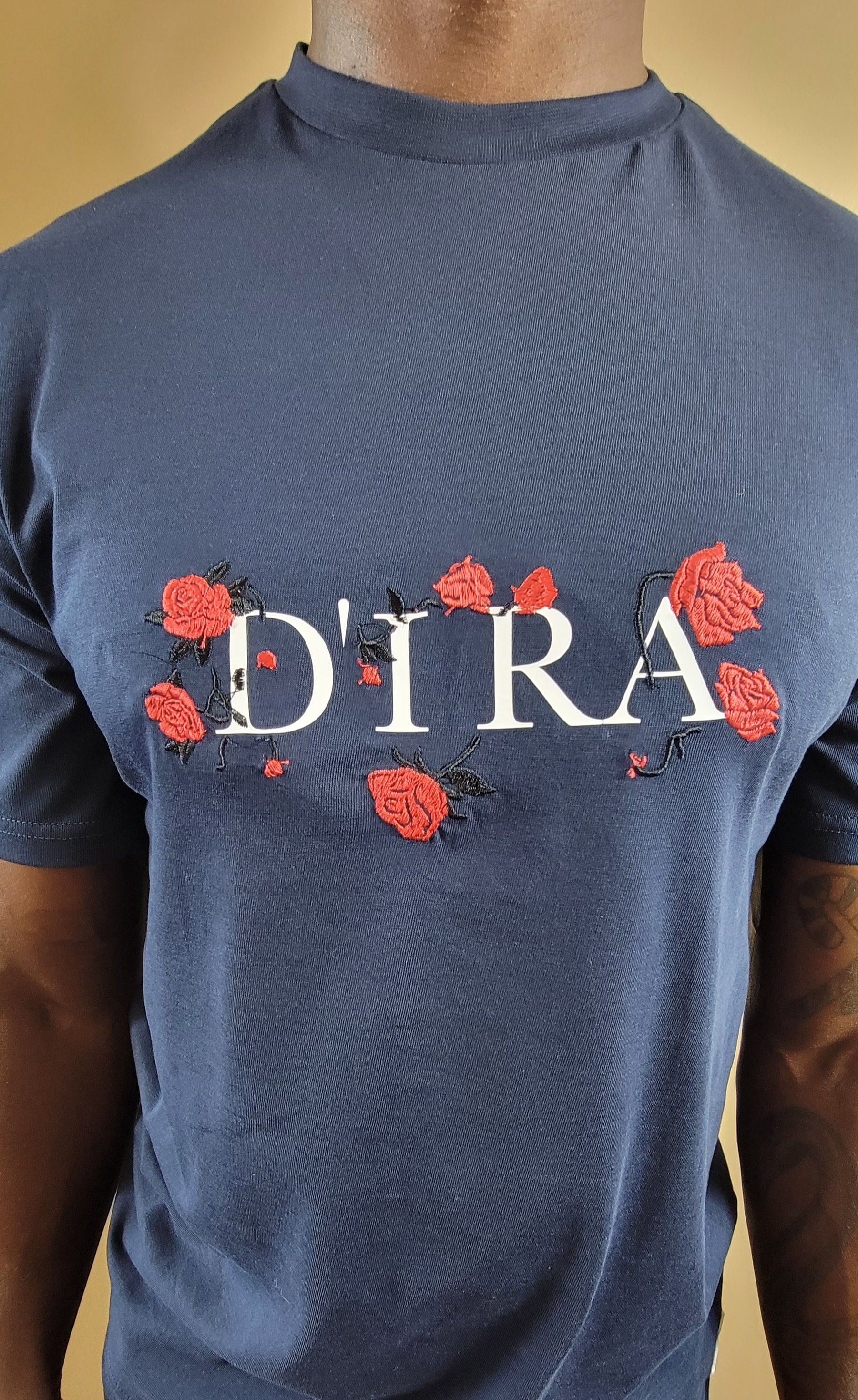 Navy Game of Roses T-Shirt