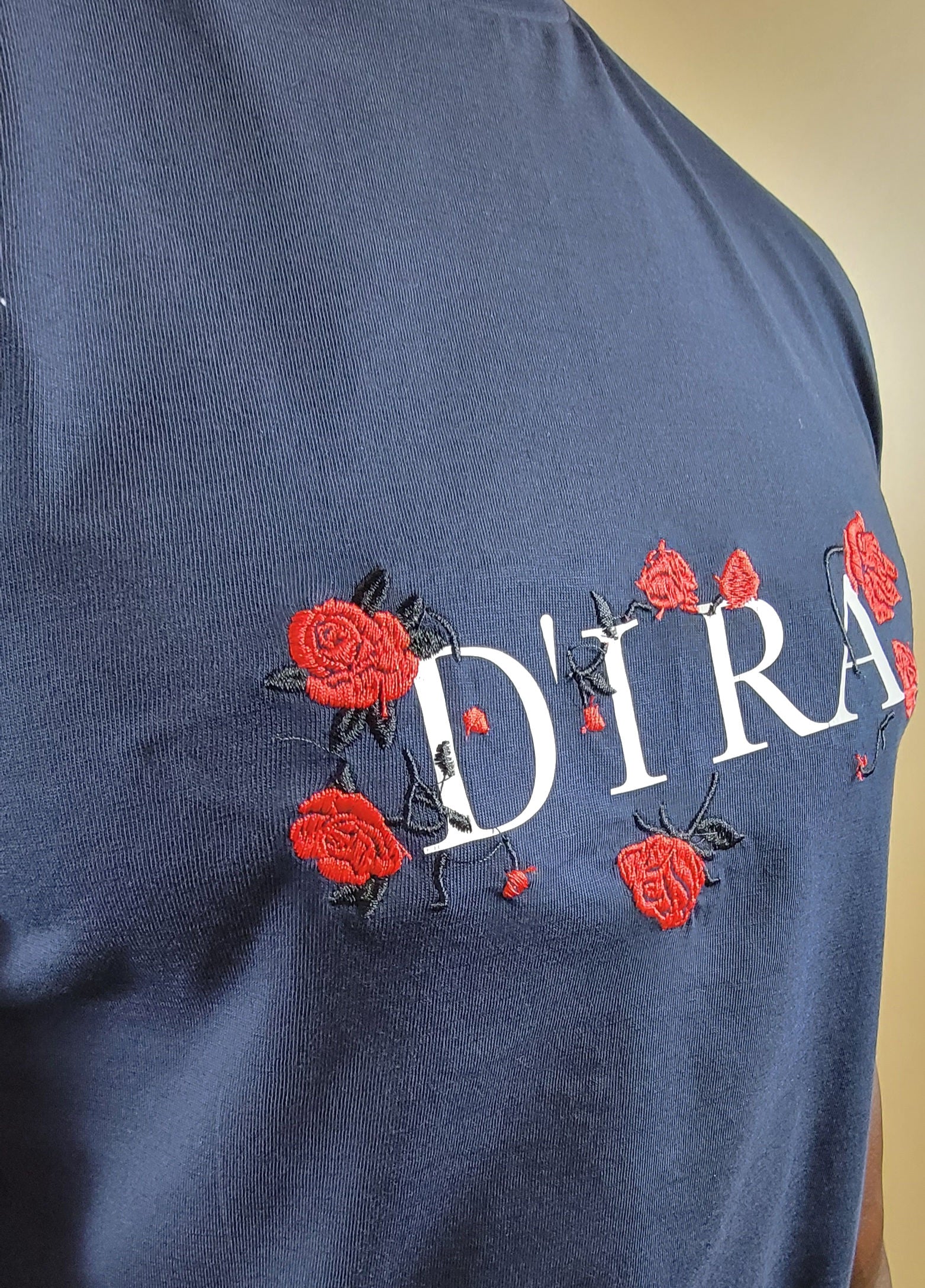 Navy Game of Roses T-Shirt
