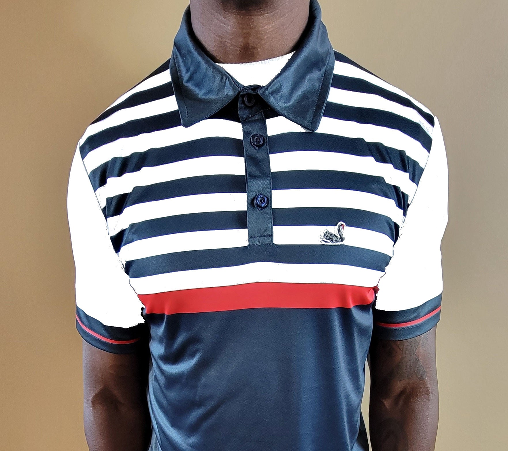 Red Stripe Dri-Fit Polo